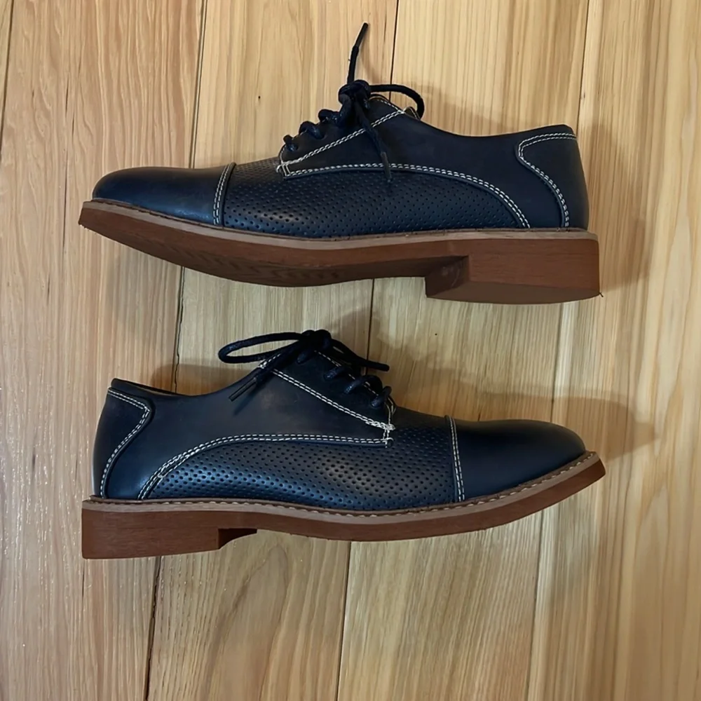 Deer Stags Navy kids Blue Devers 'Oxford Dress Shoes